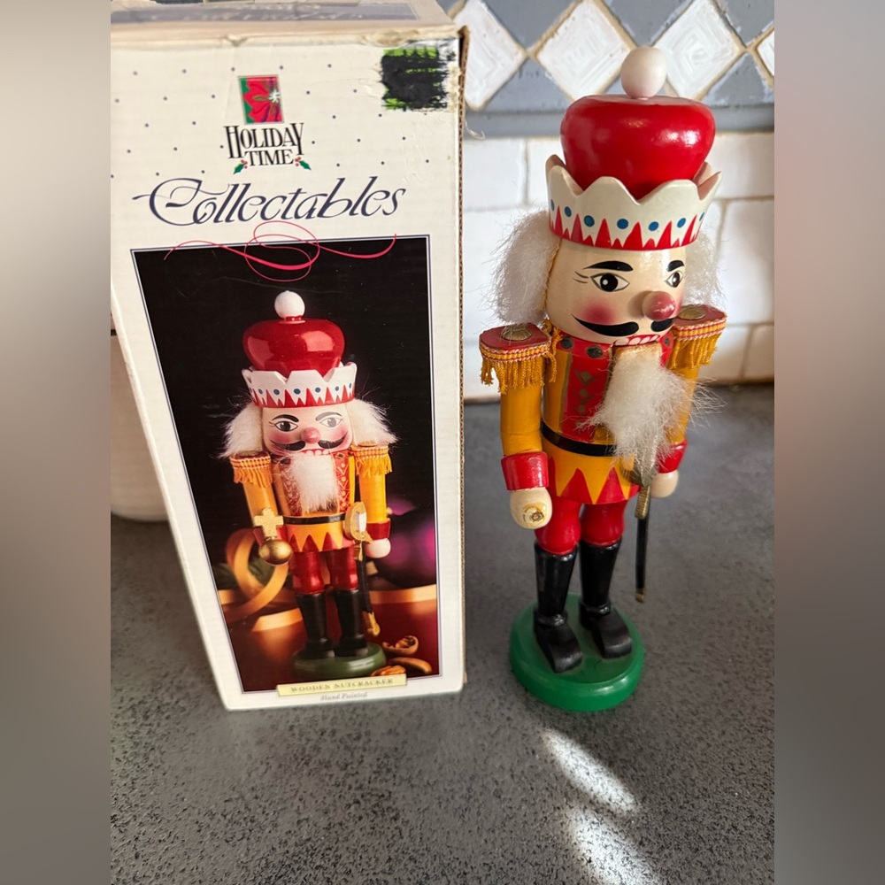 Holiday Time Red and Gold Nutcracker